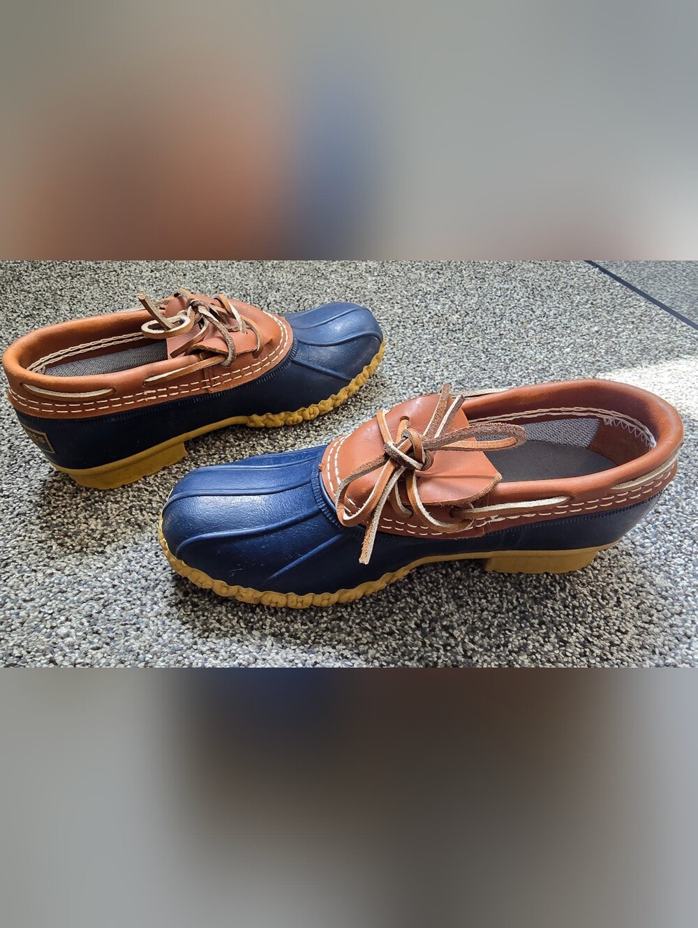 L.L. Bean Bean Boots Rubber Mocs Navy Blue Mens Size 7 Or Womens 9 - Picture 6 of 11